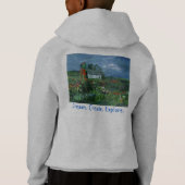 夢は探検しますフード付きスウェットシャツを作成します (裏面)