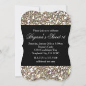 夢は本当に真の来金ゴールドグリッター招待状 招待状 (裏面)