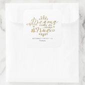 夢は本当に真の来金ゴールド好意ステッカーを行う スクエアシール (バッグ)