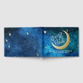 夢は本当に真来の月星の赤ちゃんシャワー ゲストブック (全面)