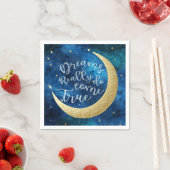 夢は本当に真来の月星の赤ちゃんシャワー スタンダードカクテルナプキン (インサイチュ)