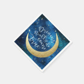 夢は本当に真来の月星の赤ちゃんシャワー スタンダードカクテルナプキン (角)