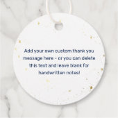 夢は本当に真来の月星の赤ちゃんシャワー フェイバータグ (裏面)