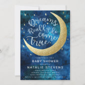 夢は本当に真来の月星の赤ちゃんシャワー 招待状 (正面)