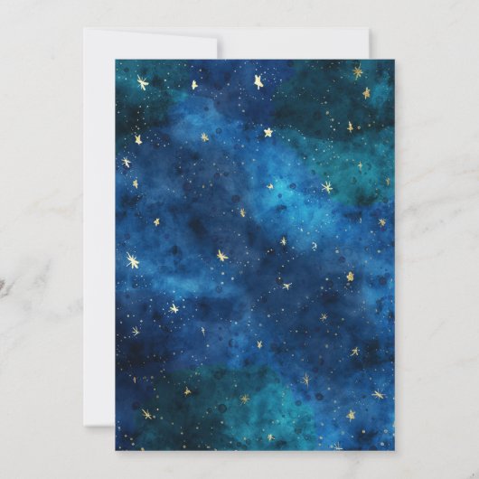 夢は本当に真来の月星の赤ちゃんシャワー 招待状 (裏面)