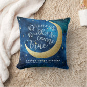 夢は本当に真来の月星をパーソナライズされたす クッション (ブランケット)