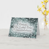 夢は本当来におめでとう カード (黄色い花)