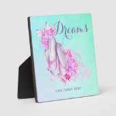 夢は水来色の真のバレエのスリッパ フォトプラーク (正面)