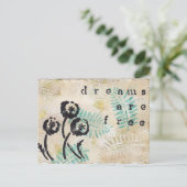 夢は無料 ポストカード (スタンド正面)