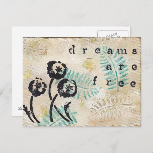 夢は無料 ポストカード (正面/裏面)