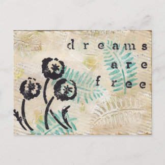 夢は無料 ポストカード