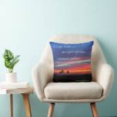 夢は独身の引用文オレンジ色の夕日の写真 クッション (椅子)