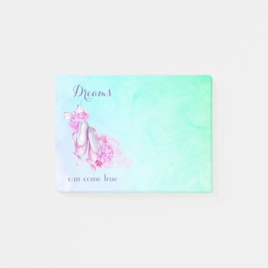 夢は真のピ来ックバレエのスリッパ ポストイット (正面)