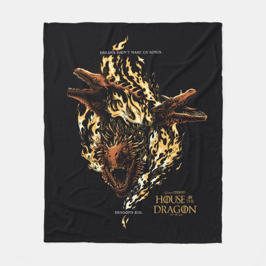 夢は私たちを王にしなかった。ドラゴンがやった。 フリースブランケット (正面)