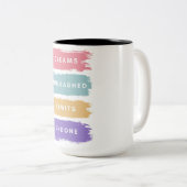 夢は解き放たれ、限界は未完 ツートーンマグカップ (正面右)