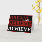 夢は達成します水泳の挨拶状を信じます カード (黄色い花)