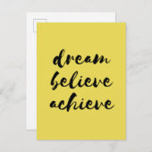 夢は達成します郵便はがきを信じます ポストカード (正面/裏面)