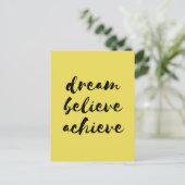 夢は達成します郵便はがきを信じます ポストカード (スタンド正面)