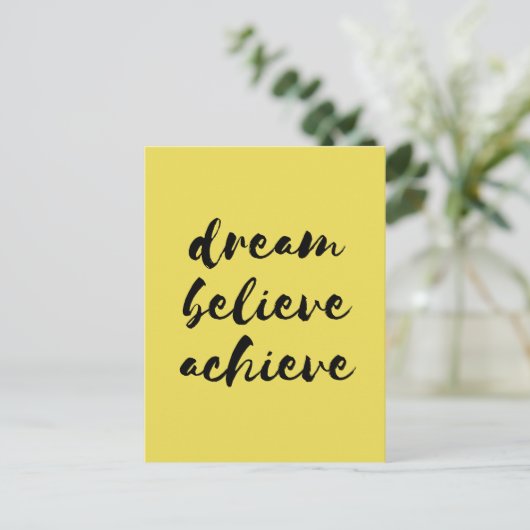 夢は達成します郵便はがきを信じます ポストカード (スタンド正面)