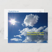 夢は雲の太陽ポストカードを願う ポストカード (正面/裏面)