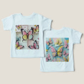 ✨ 夢ふわ蝶々の世界 – カートゥーン風Tシャツ (デザイン正面&裏面)