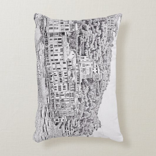 夢みるようでロマンチックなPortofinoのイタリアの枕 アクセントクッション (正面(垂直))