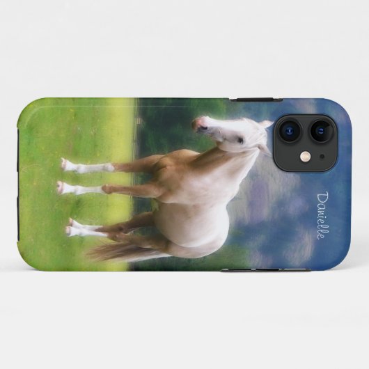 夢みるようで柔らかいPalominoの馬によって絵を描かれる一見 Case-Mate iPhoneケース (裏面(横))