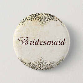 夢みるようで素朴なヴィンテージのレース 缶バッジ