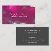 夢みるようで赤いブラシストロークのエレガントな抽象芸術 名刺 (正面/裏面)