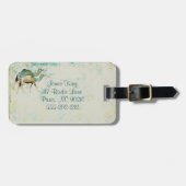 夢みるようで青いラクダの荷物のラベル ラゲッジタグ (正面横)