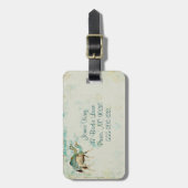 夢みるようで青いラクダの荷物のラベル ラゲッジタグ (正面縦)