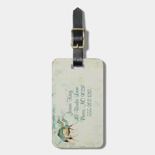 夢みるようで青いラクダの荷物のラベル ラゲッジタグ (正面縦)