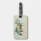 夢みるようで青いラクダの荷物のラベル ラゲッジタグ (裏面縦)