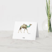 夢みるようで青いラクダNotecard カード (裏面)