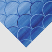 夢みるようで青く色彩の鮮やかなファンはパターンを形づけます 薄葉紙 (詳細)