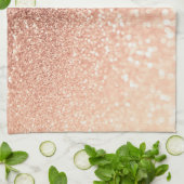 夢みるようなばら色の金ゴールドのグリッター-モモGlittereffect キッチンタオル (折り畳み)