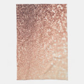 夢みるようなばら色の金ゴールドのグリッター-モモGlittereffect キッチンタオル (縦)