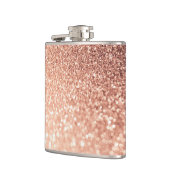 夢みるようなばら色の金ゴールドのグリッター-モモGlittereffect フラスク (左)