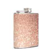 夢みるようなばら色の金ゴールドのグリッター-モモGlittereffect フラスク (右)