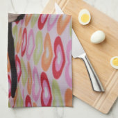 夢みるようなシャム猫のハート キッチンタオル (四つ折り)