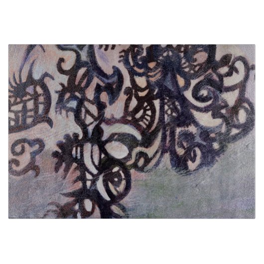 夢みるようなパターンまな板 カッティングボード (正面)