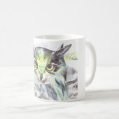 夢みるようなフクロウのコーヒー・マグ コーヒーマグカップ (正面右)