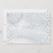 夢みるようなブルーグレーの水彩画の結婚式の保存日付 セーブザデート (裏面)