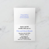 夢みるようなマゼンタおよび青の広がり 招待状 (内部)