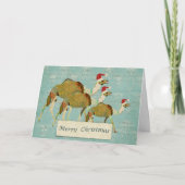 夢みるようなラクダのクリスマスカード シーズンカード (正面)
