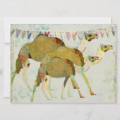 夢みるようなラクダの誕生日の招待状 招待状 (裏面)