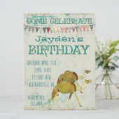 夢みるようなラクダの誕生日の招待状 招待状 (スタンド正面)