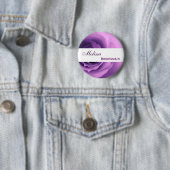 夢みるような紫色のバラの名前をカスタムするの新婦付添人 缶バッジ (インサイチュ)