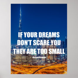 夢もしは怖くないやる気を起こさせる引用文 ポスター