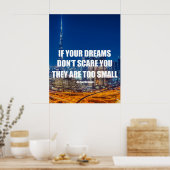 夢もしは怖くないやる気を起こさせる引用文 ポスター (キッチン)